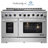 NXR MM Series Gas Range- Stainless steel 6 German Sealed Burn with Convection Oven